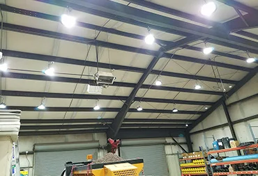 Factory ceiling with high bay lights main - Everything to Know About LED High Bay Lights - Vorlane - Vorlane