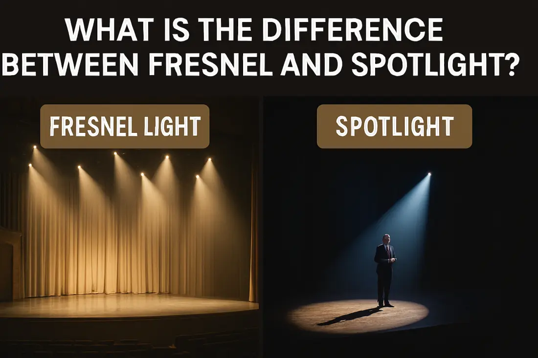 Comparison of Fresnel and spotlight stage lighting applications - What is the difference between Fresnel & spotlight? - Vorlane - Vorlane