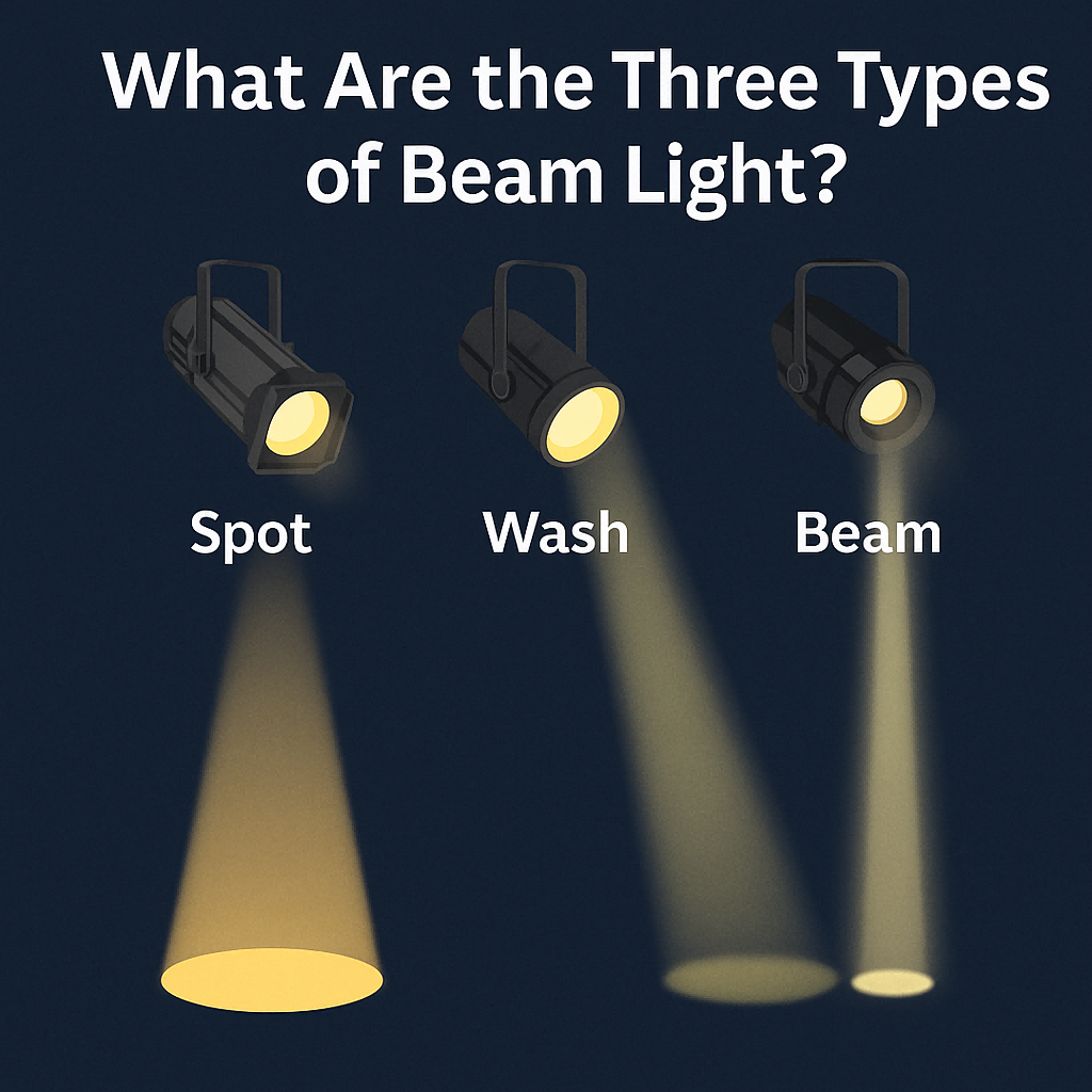 Comparison of spot wash and beam stage lights - What are the three types of beam lights? - Vorlane - Vorlane
