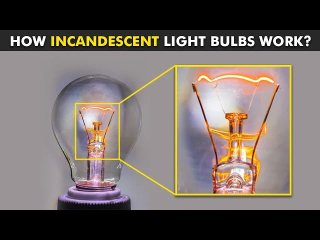 Diagram illustrating the functioning of an incandescent light bulb showcasing filament heating and light emission processes - What Is An Incandescent Light Bulb, And How Does It Work? - Vorlane - Vorlane