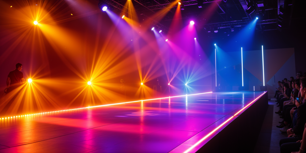Fashion show runway with professional lighting featuring spotlights and ambient lighting to enhance - Essential Fashion Show Lighting Ideas [July 2025] - Vorlane