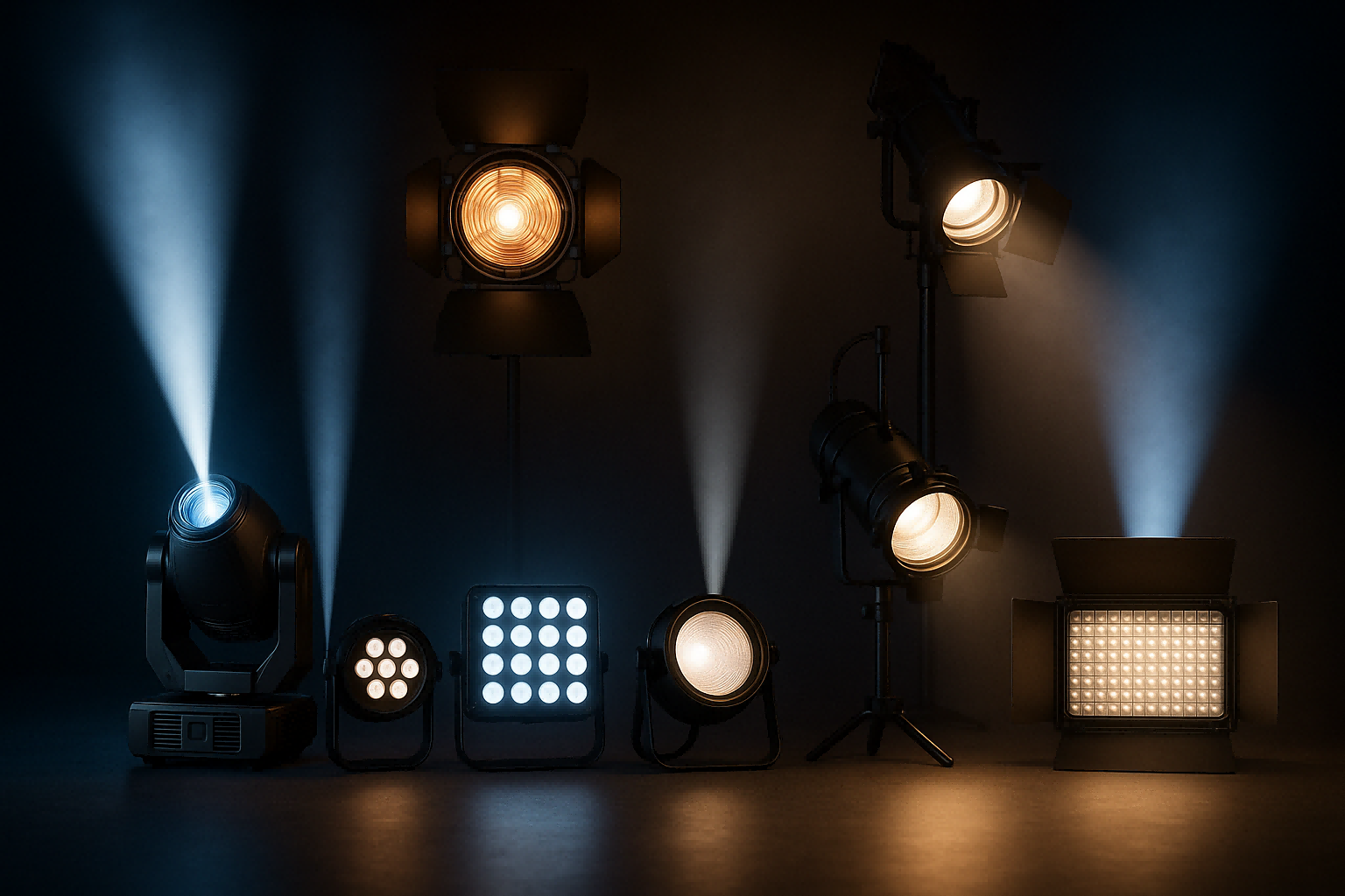 Seven types of stage lighting fixtures with beam effects - What are the different types of stage lighting? - Vorlane - Vorlane