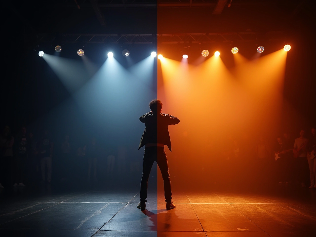 Side by side comparison of spotlight vs Par light on stage - What is the difference between spotlight and par light? - Vorlane - Vorlane